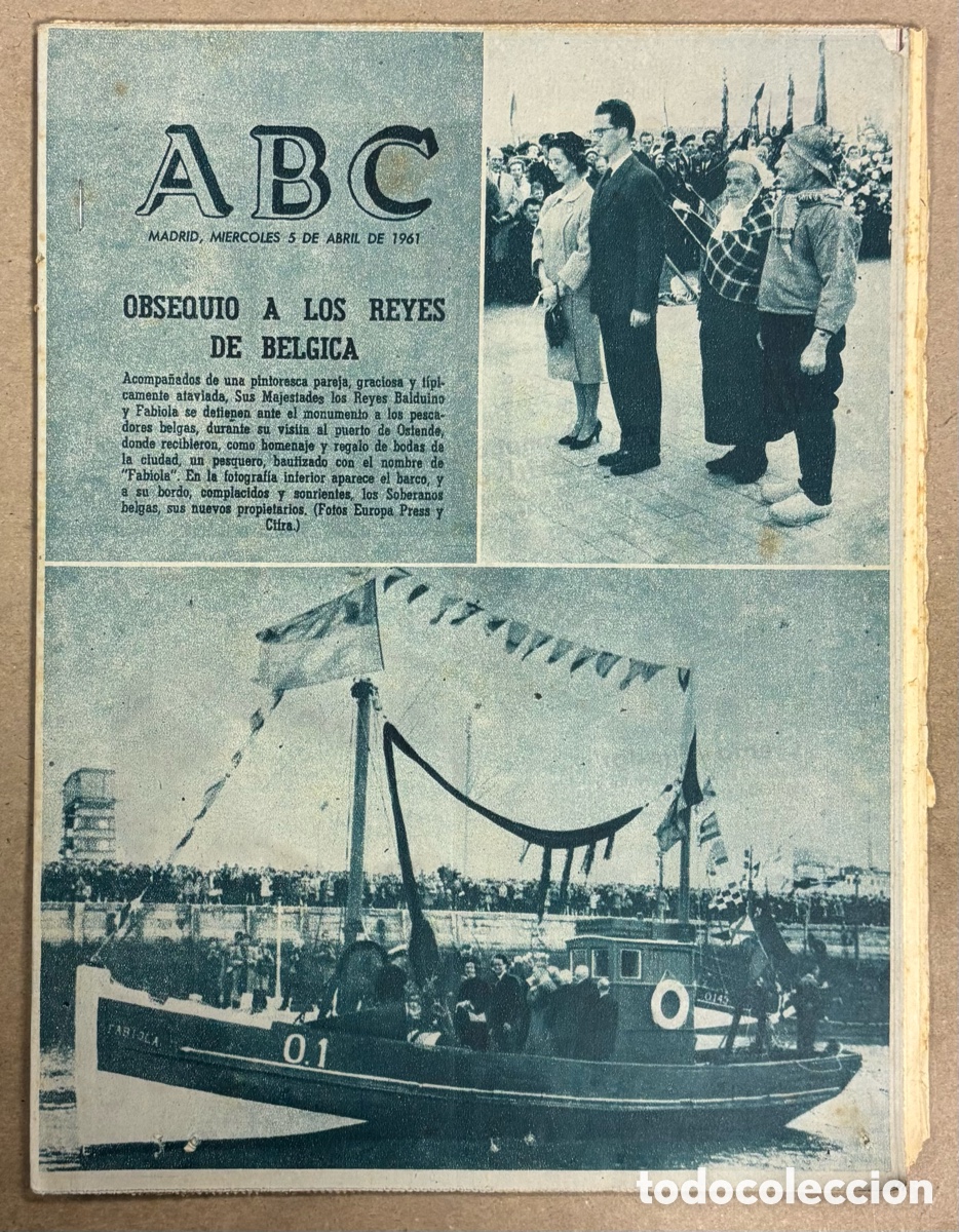 Collection Magazines and Newspapers: ABC (5 ABRIL 1961) OBSEQUIO A LOS REYES BRLGAS, REVOLUCI&Oacute;N CUBANA CONTRA REAL ACADEMIA LENGUA