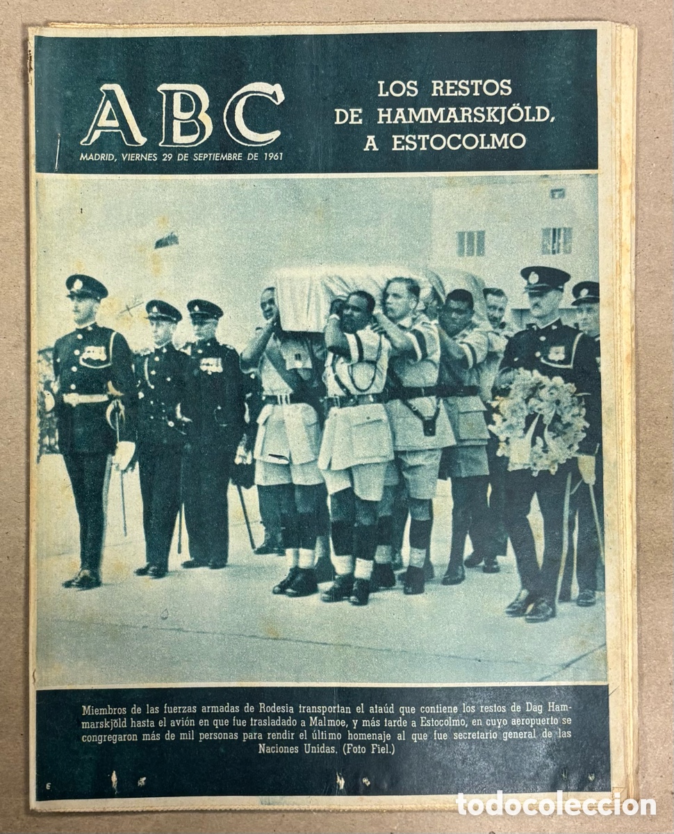 Coleccionismo de revistas y peri&oacute;dicos: ABC (29 SEPTIEMBRE 1961) LAS HUELGAS BURGOS, MONUMENTO AL PASTOR EN LA PICOTA, ASTILLERO DE BAZ&Aacute;N