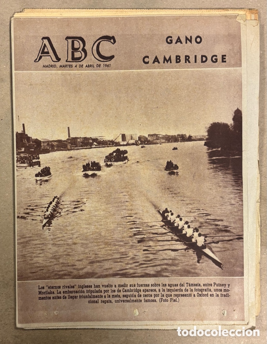 Sammeln von Zeitschriften und Zeitungen: ABC (4 ABRIL 1961) REGATA OXFORD - CAMBRIDGE, PUENTE MAYORGA Y OUERTO CARTEYA, VOLTREGA HOCKEY PATIN