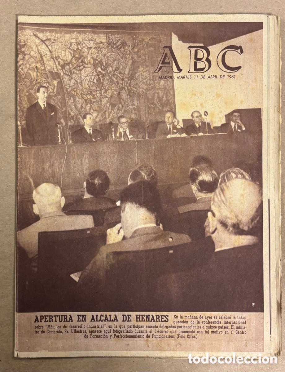 Coleccionismo de revistas y peri&oacute;dicos: ABC (11 ABRIL 1961) CONFERENCIA EN ALCAL&Aacute; DE HENARES, COMIENZA JUICIO A EICHMANN, BARCELONA