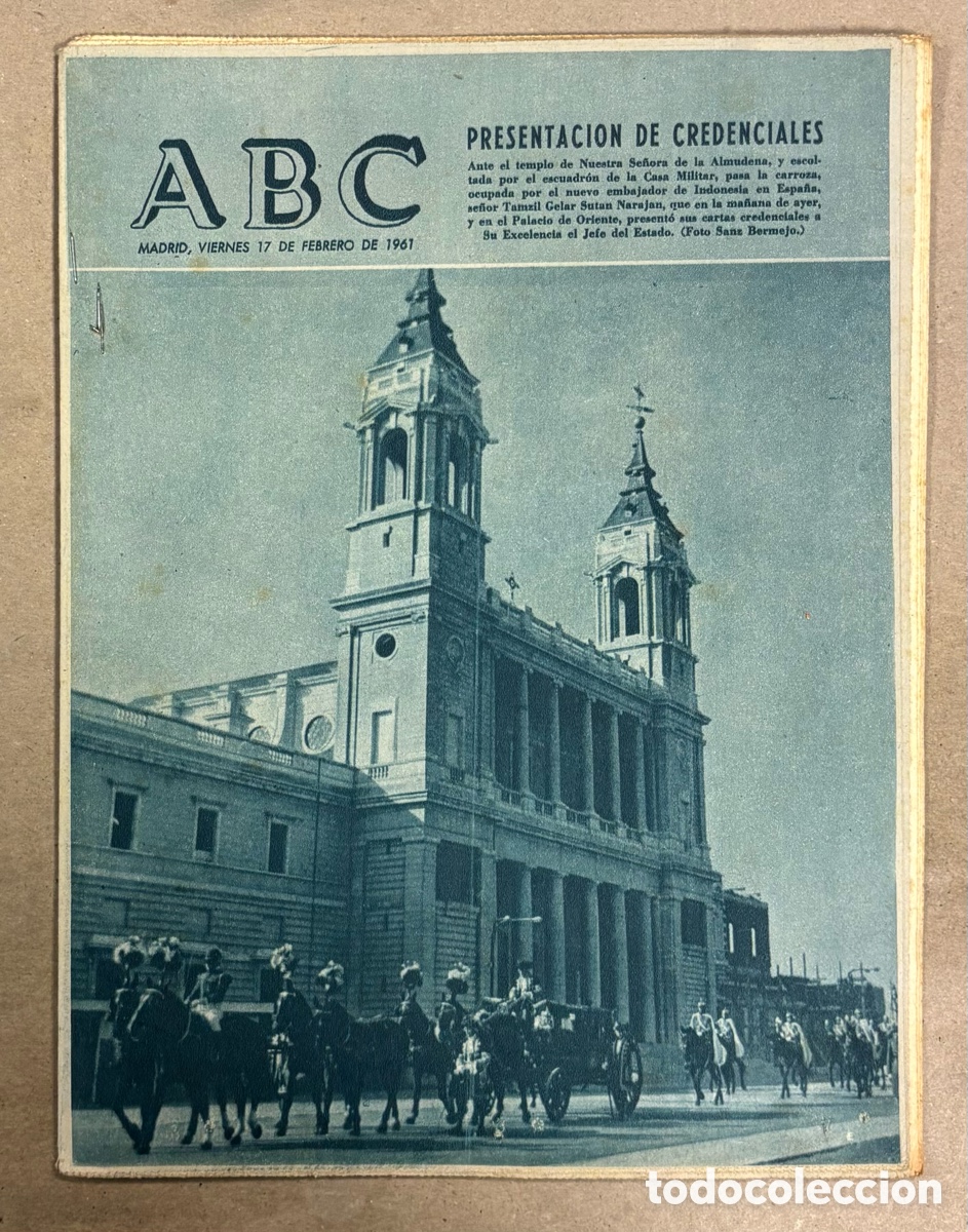 Coleccionismo de revistas y peri&oacute;dicos: ABC (17 FEBRERO 1961) PRESENTACI&Oacute;N CREDENCIALES EMBAJADOR FILIPINAS, URRESTARAZU GANA ETAPA