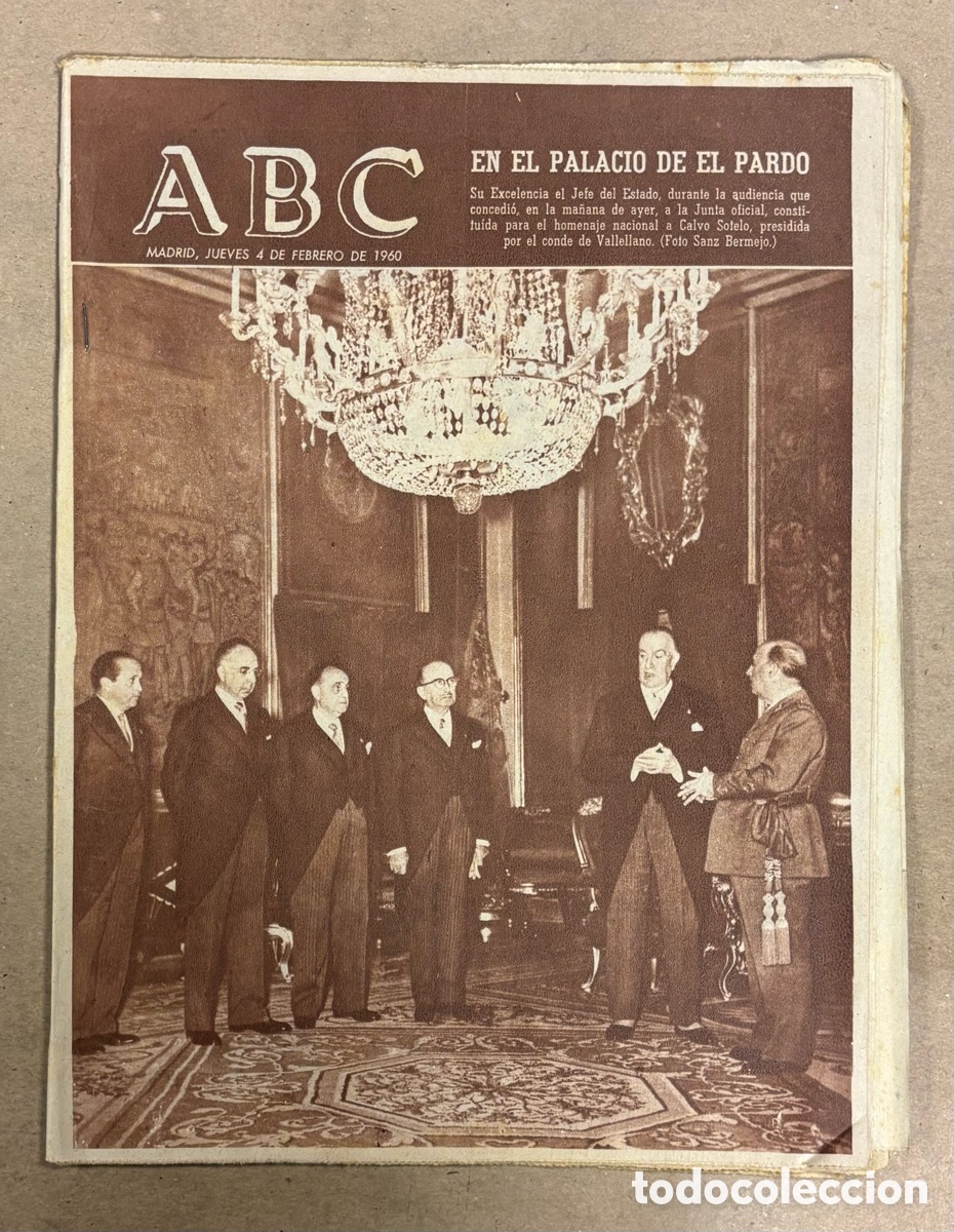 Coleccionismo de revistas y peri&oacute;dicos: ABC (4 FEBRERO 1960) AUDIENCIA EN PARDO FRANCO, NIZA 2-3 REAL MADRID, PROTESTA EN RABAT,&hellip;