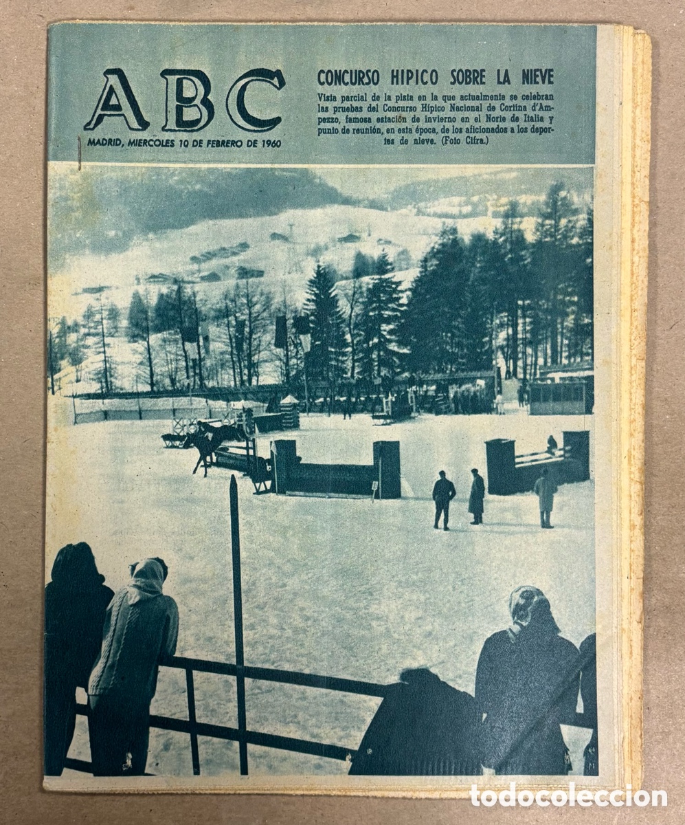 Coleccionismo de revistas y peri&oacute;dicos: ABC (10 FEBRERO 1960) CONCURSO H&Iacute;PICO SOBRE LA NIEVE, BUQUES DE GUERRA EN PORTUGALETE, ANTISEMITISMO