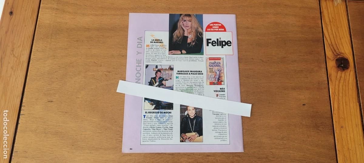 Coleccionismo de revistas y peri&oacute;dicos: CLIPPING 1993: MARIBEL SANZ. MARGAUX HEMINGWAY. REGRESO DE JUAN ERASMO MOCHI, NUEVO DISCO.