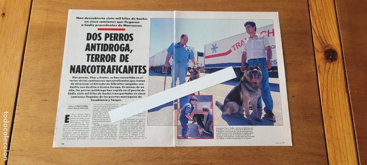 Coleccionismo de revistas y peri&oacute;dicos: RETAL 1993: PERROS ANTIDROGA EN EL ESTRECHO DE GIBRALTAR