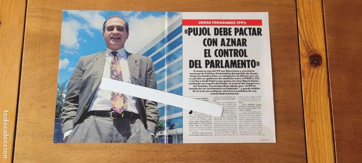 Coleccionismo de revistas y peri&oacute;dicos: RETAL 1993: JORGE FERN&Aacute;NDEZ (PP, BARCELONA) ENTREVISTA / PUBLICIDAD BLUMAR CON ALEX CRIVILL&Eacute;