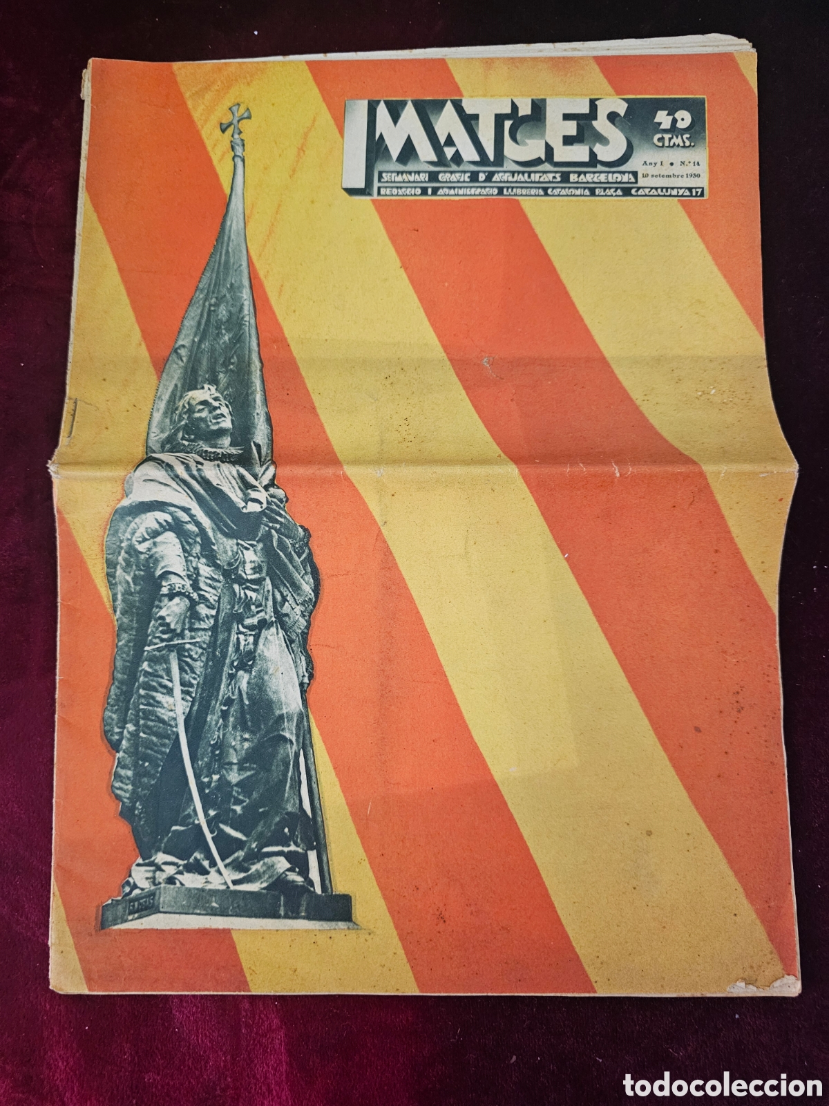 Coleccionismo de revistas y peri&oacute;dicos: Revista Imatges N&ordm; 14 (10 Septiembre 1930) - Especial 11 de Setembre / Rafael Casanova / &Agrave;ngel Guime