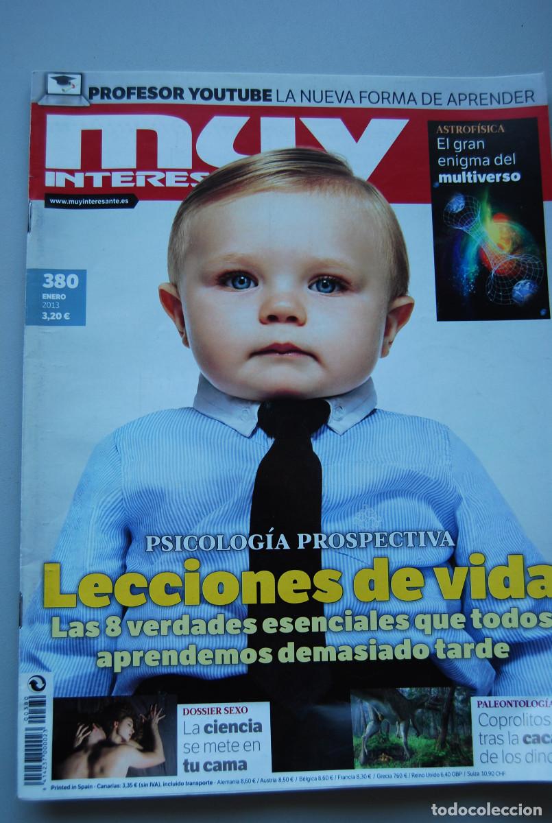 Coleccionismo de revistas y peri&oacute;dicos: MUY INTERESANTE.NUM.380-2013 : LECCIONES DE VIDA-PROFESOR YOUTUBE-COPROLITOS-ENIGMA DEL UNIVERSO