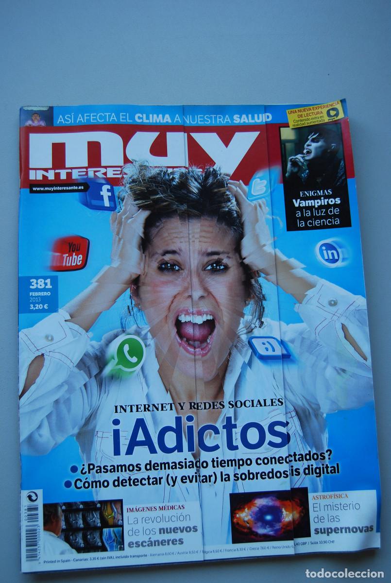 Coleccionismo de revistas y peri&oacute;dicos: MUY INTERESANTE.NUM.381-2013 : ADICTOS A INTERNET-VAMPIROS-NUEVOS ESC&Aacute;NERES-SUPERNOVAS
