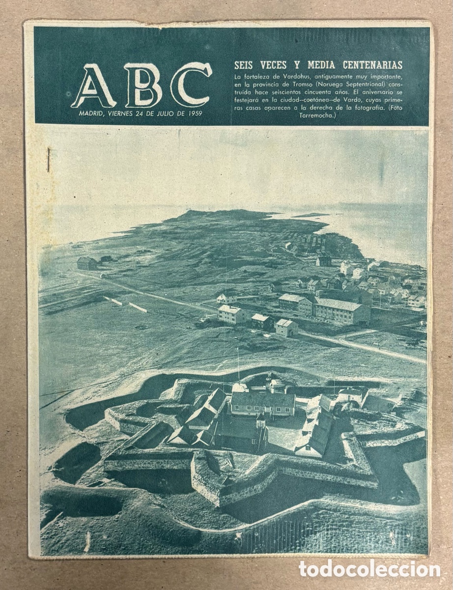 Coleccionismo de revistas y peri&oacute;dicos: ABC (24 JULIO 1959) FORTALEZA DE VARDOHUS, OLIVEIRA SALAZAR, FRANCISCO GOYOAGA, CUBA
