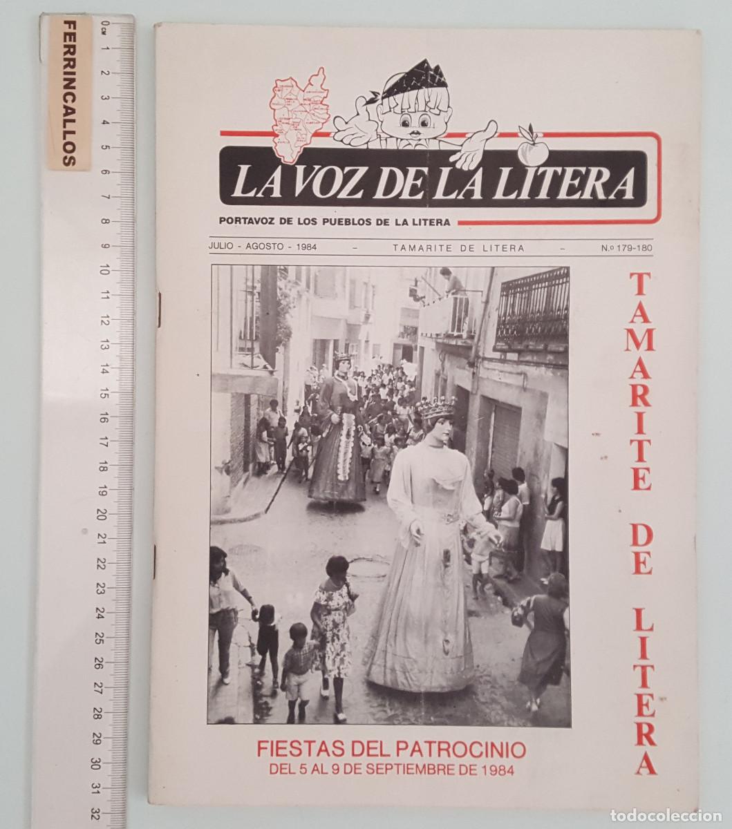 Coleccionismo de revistas y peri&oacute;dicos: LA VOZ DE LA LITERA JULIO-AGOSTO 1984 N&ordm; DOBLE 179-180, FIESTAS DEL PATROCINIO, TAMARITE DE LITERA