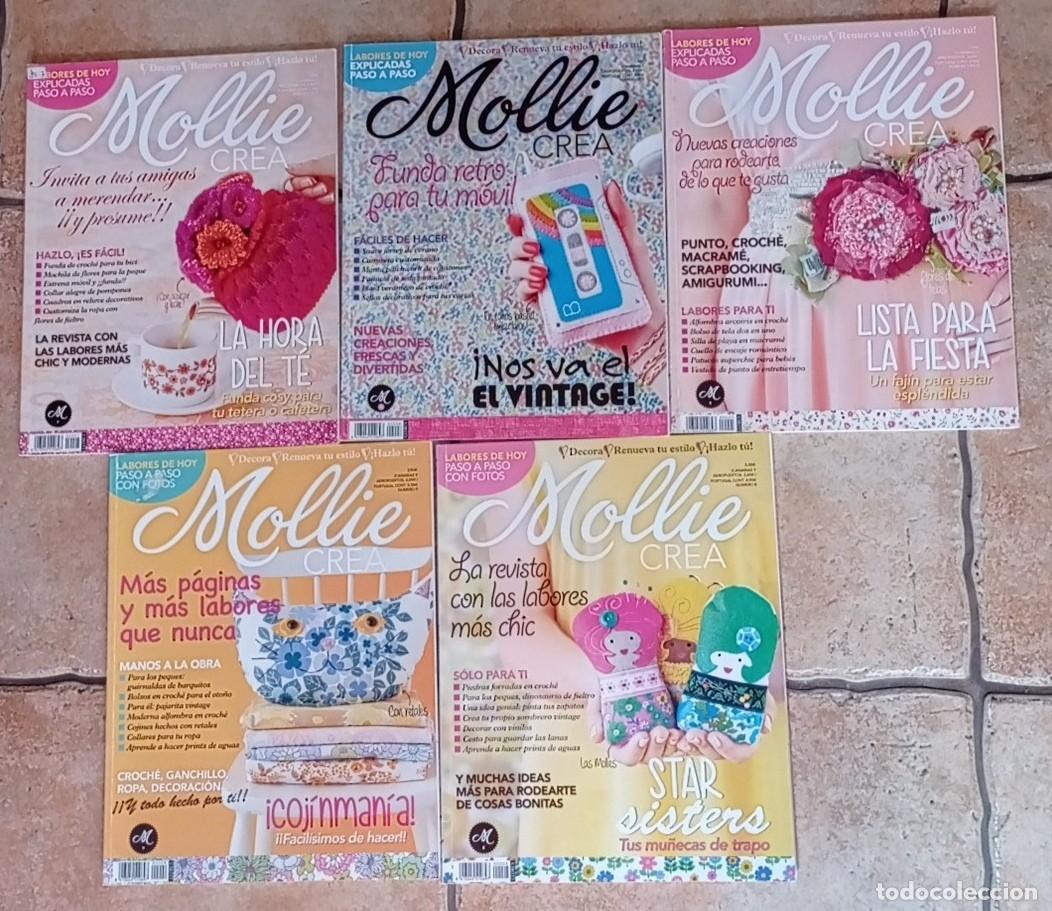 Coleccionismo de revistas y peri&oacute;dicos: MOLLIE CREA, LABORES DE HOY PASO A PASO CON FOTOS.GANCHILLO, PUNTO, PATCHWORK, BORDADO, RECETAS