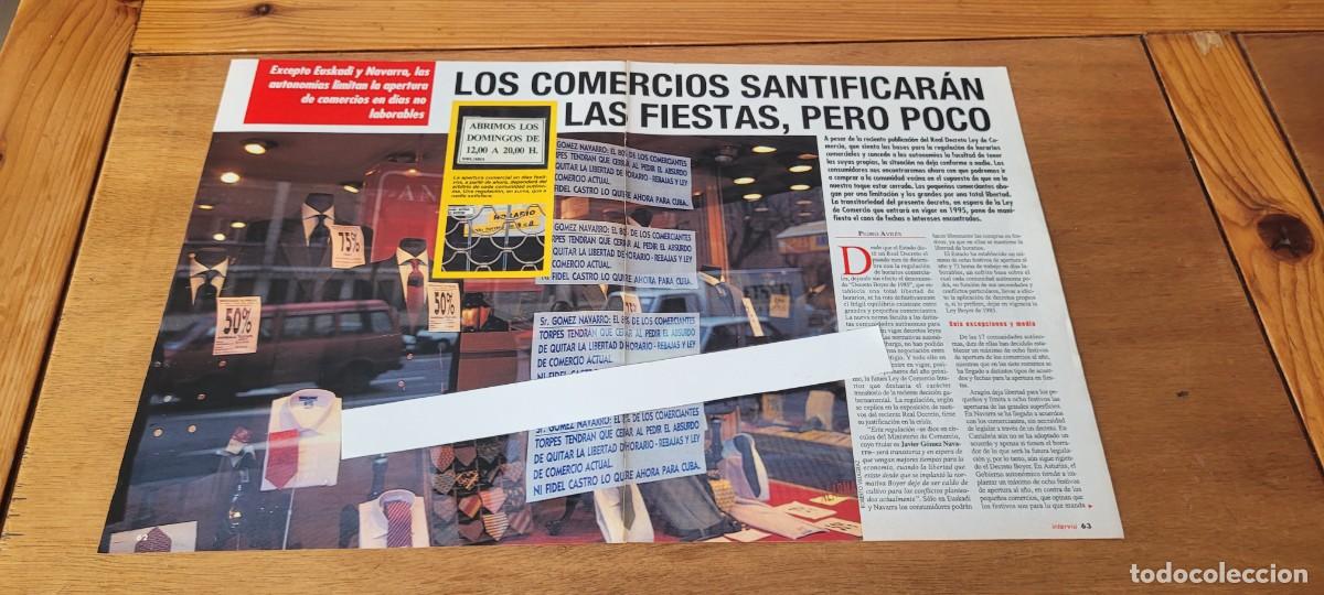 Coleccionismo de revistas y peri&oacute;dicos: CLIPPING 1994: LIMITACI&Oacute;N COMERCIOS D&Iacute;AS NO LABORABLES, EXCEPTO EUSKADI Y NAVARRA