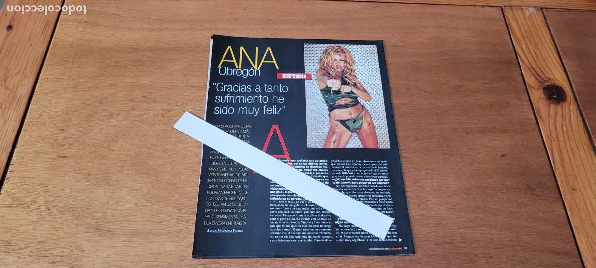 Coleccionismo de revistas y peri&oacute;dicos: CLIPPING 2001: ANA OBREG&Oacute;N. ENTREVISTA.