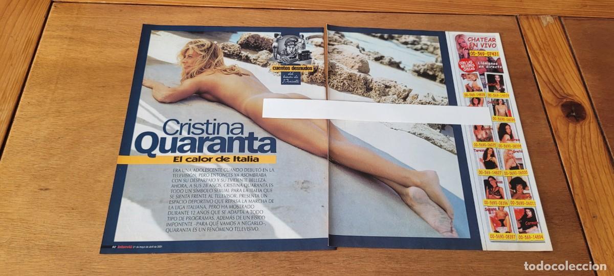 Coleccionismo de revistas y peri&oacute;dicos: CLIPPING 2001: FAMOSA PRESENTADORA EN ITALIA: CRISTINA QUARANTA. REPORTAJE.