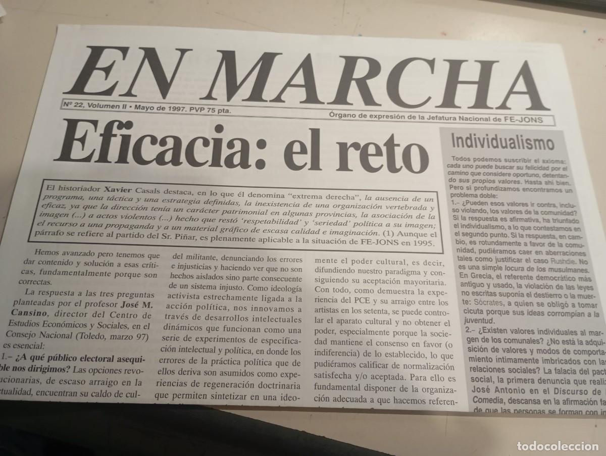 Collezionismo di Riviste e Giornali: REVISTA EN MARCHA, FALANGE ESPA&Ntilde;OLA. N&ordm; 22 VOL. II MAYO DE 1997 REF. UR MES.