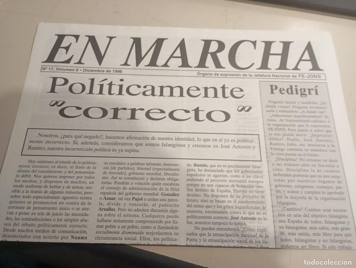 Collezionismo di Riviste e Giornali: REVISTA EN MARCHA, FALANGE ESPA&Ntilde;OLA DE LAS JONS N&ordm; 17 VOL. II DICIEMBRE DE 1996 REF. UR MES.