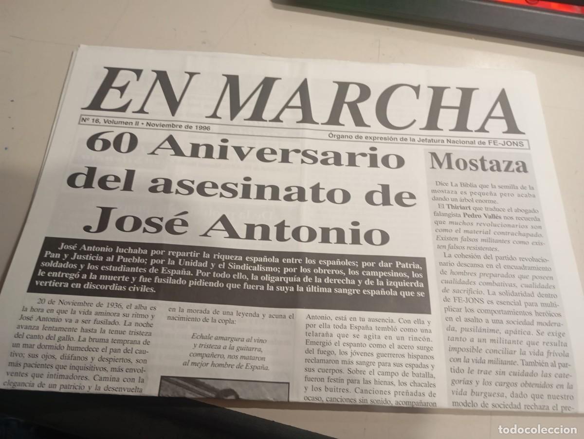 Collezionismo di Riviste e Giornali: REVISTA EN MARCHA, FALANGE ESPA&Ntilde;OLA DE LAS JONS N&ordm; 16 VOL. II NOVIEMBRE DE 1996 REF. UR MES.