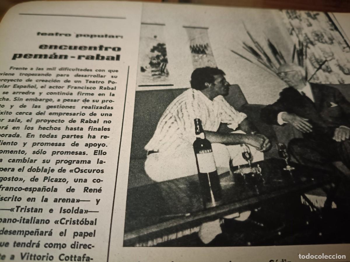 Collezionismo di Riviste e Giornali: ENTREVISTA ENTRE PEM&Aacute;N Y FRANCISCO RABAL POR UN TEATRO POPULAR. PEQUE&Ntilde;O ART&Iacute;CULO DE TRIUNFO 1967