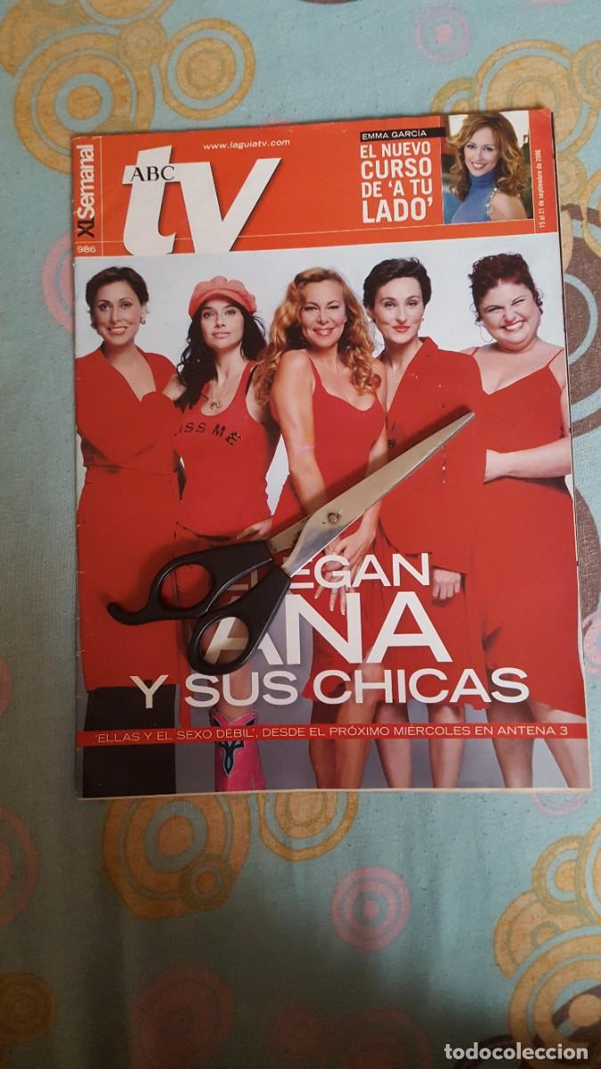 Coleccionismo de revistas y peri&oacute;dicos: Revista ABC TV n&deg;986. Portada con Ana Obreg&oacute;n y reportaje en interior. Ver foto con sumario.A&ntilde;o 2006