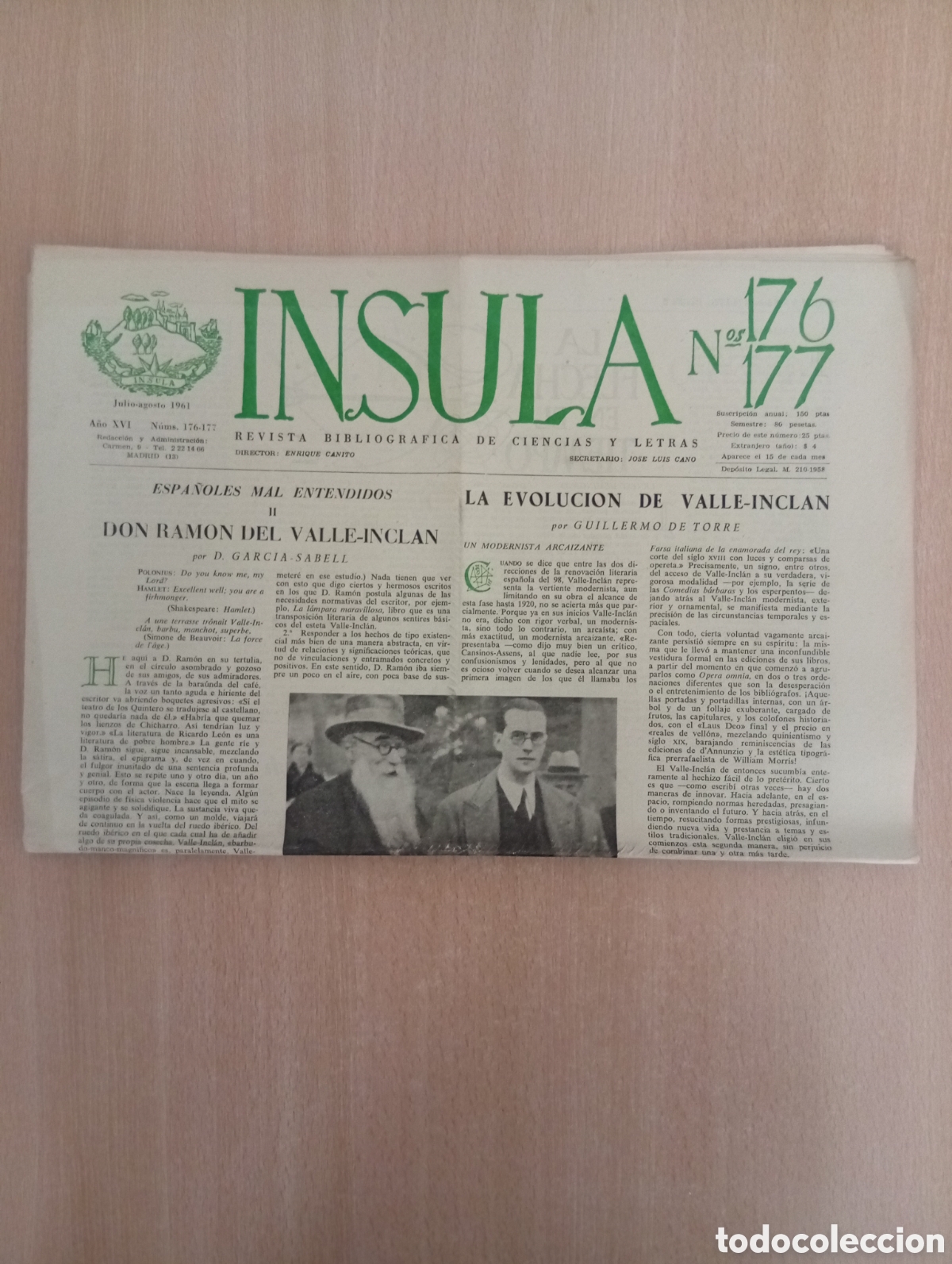 Colecionismo de Revistas e Jornais: INSULA. REVISTA BIBLIOGR&Aacute;FICA DE CIENCIAS Y LETRAS/N&ordm; 176-177