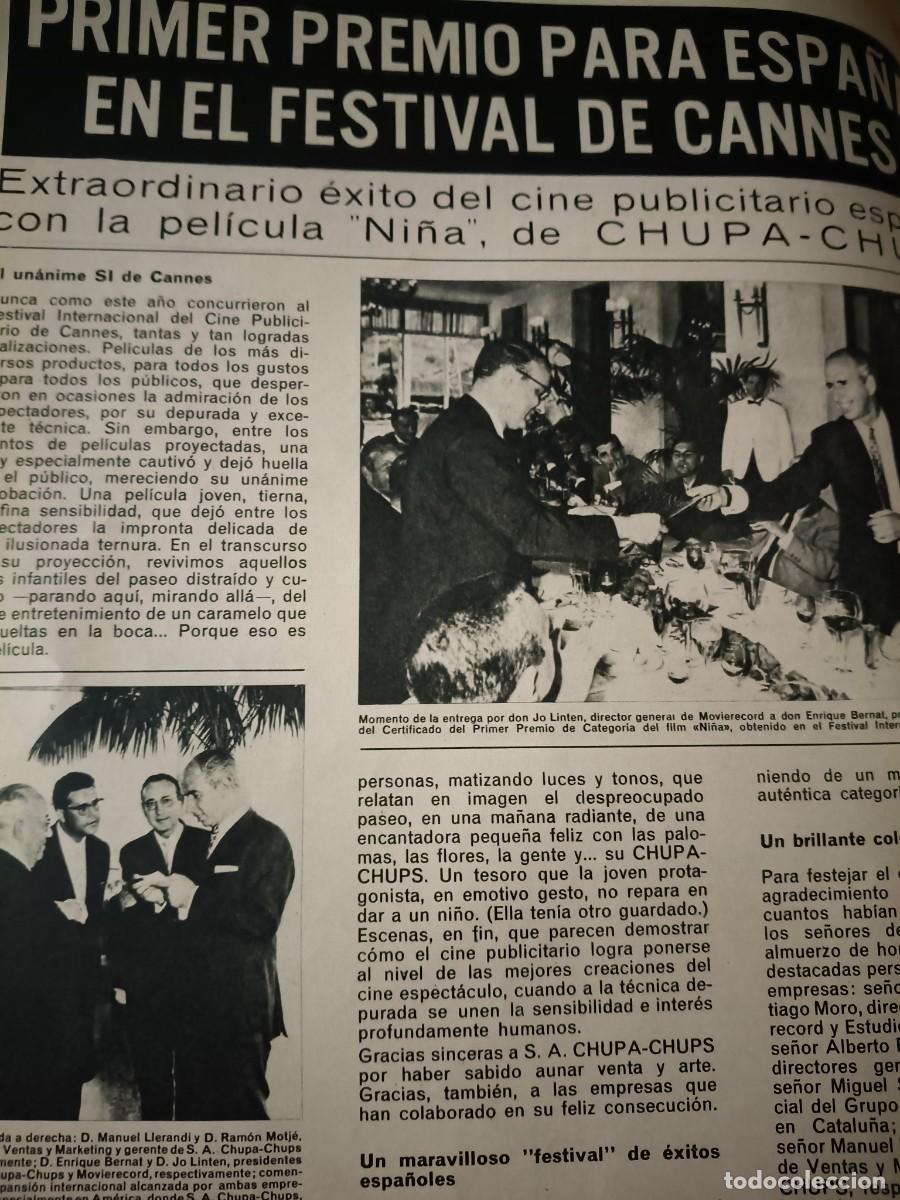 Colecionismo de Revistas e Jornais: PREMIO PARA LA PEL&Iacute;CULA PUBLICITARIA NI&Ntilde;A DE CHUPA-CHUPS. EXTRA&Iacute;DO DE TRIUNFO 1967