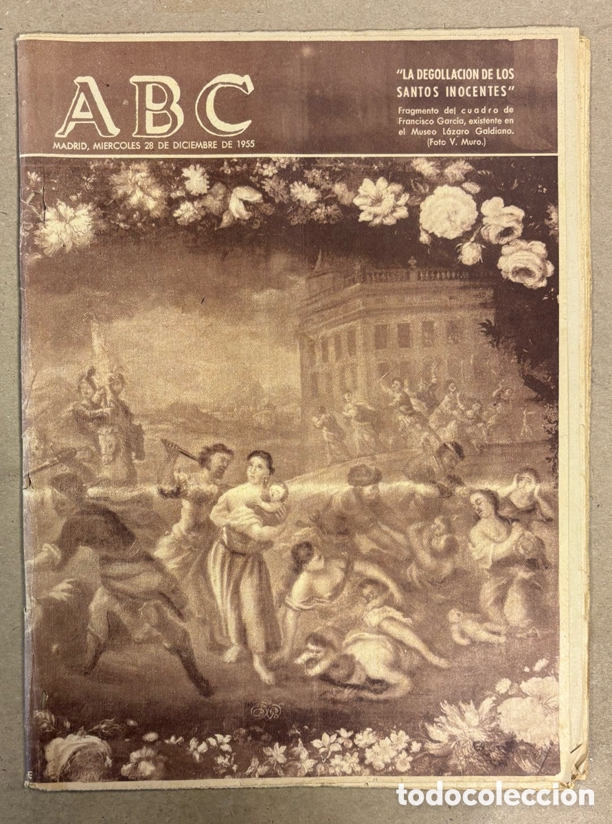 Colecionismo de Revistas e Jornais: ABC (28 DICIEMBRE 1955) COPA DE NAVIDAD NATACI&Oacute;N BARCELONA, NEGOCIACIONES INDEPENDENCIA MARRUECOS