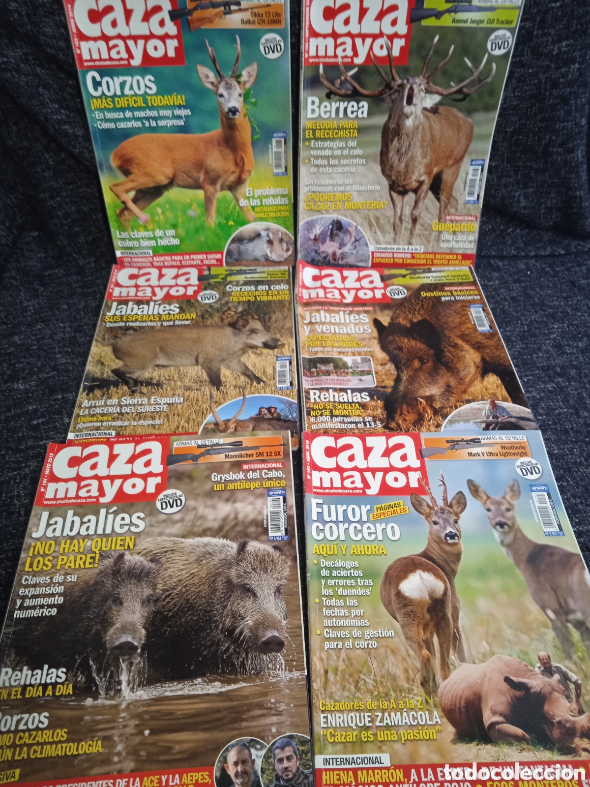 Coleccionismo de revistas y peri&oacute;dicos: REVISTA DE CAZA MAYOR - LOTE DE 6 EJEMPLARES