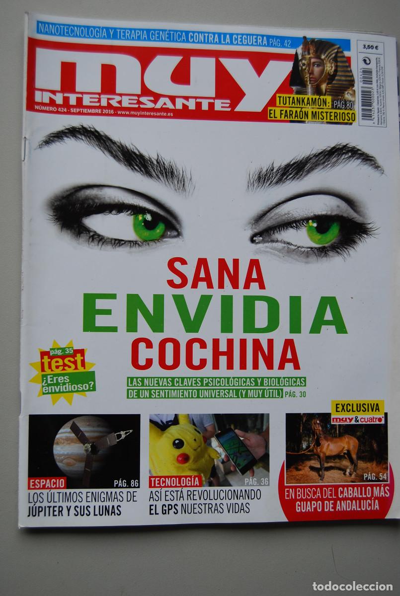 Coleccionismo de revistas y peri&oacute;dicos: MUY INTERESANTE.NUM.424- 2016 : SANA ENVIDIA-TUTANKAMON-JUPITER Y SUS LUNAS-EL GPS-CABALLO ANDALUZ
