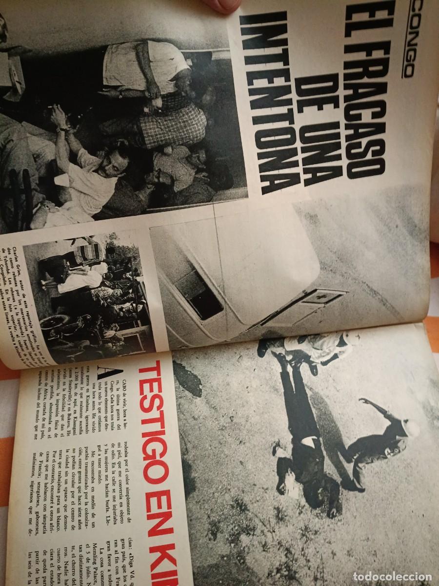 Collezionismo di Riviste e Giornali: CRISIS EN EL CONGO KINSHASA DE MOBUTU Y SECUESTRO DE TSHOMBE. 6 P&Aacute;GINAS DE REVISTA TRIUNFO, 1967