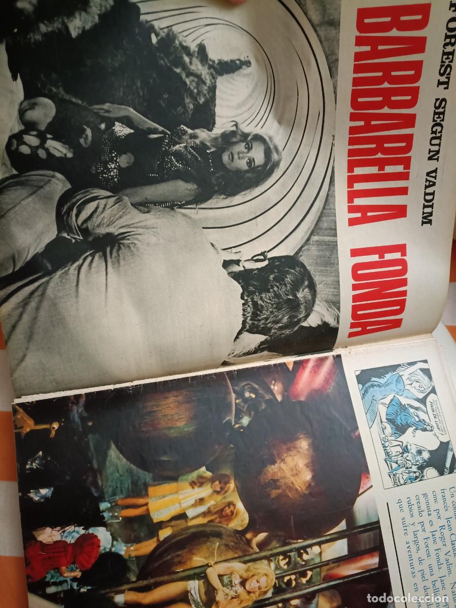 Coleccionismo de revistas y peri&oacute;dicos: JANE FONDA INTERPRETA EL PERSONAJE DE C&Oacute;MIC BARBARELLA. 5 P&Aacute;GINAS DE REVISTA TRIUNFO 1967