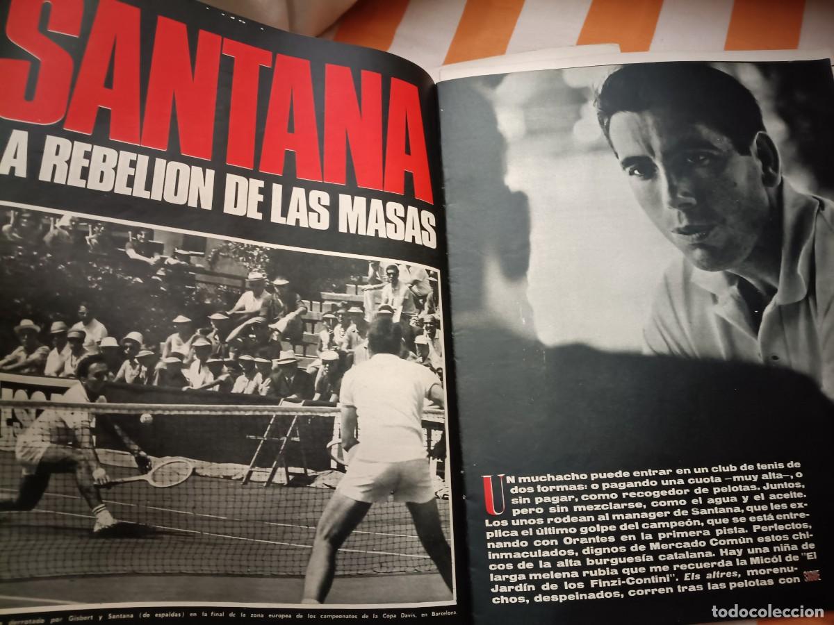 Colecionismo de Revistas e Jornais: TENIS: MANOLO SANTANA, LA REBELI&Oacute;N DE LAS MASAS. 6 P&Aacute;GINAS DE REVISTA TRIUNFO 1967
