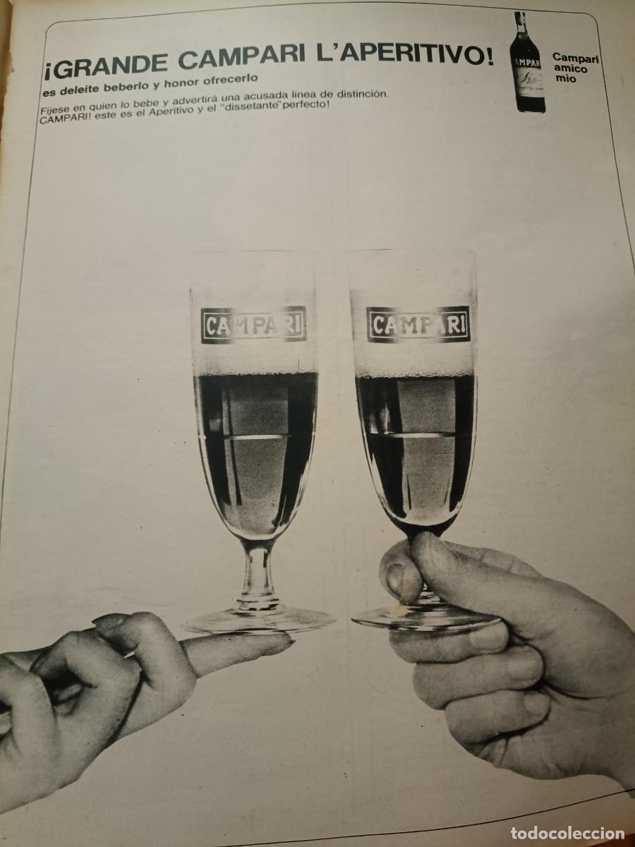 Colecionismo de Revistas e Jornais: PUBLICIDAD. ANUNCIO DE CAMPARI. EXTRA&Iacute;DO DE REVISTA TRIUNFO 1967