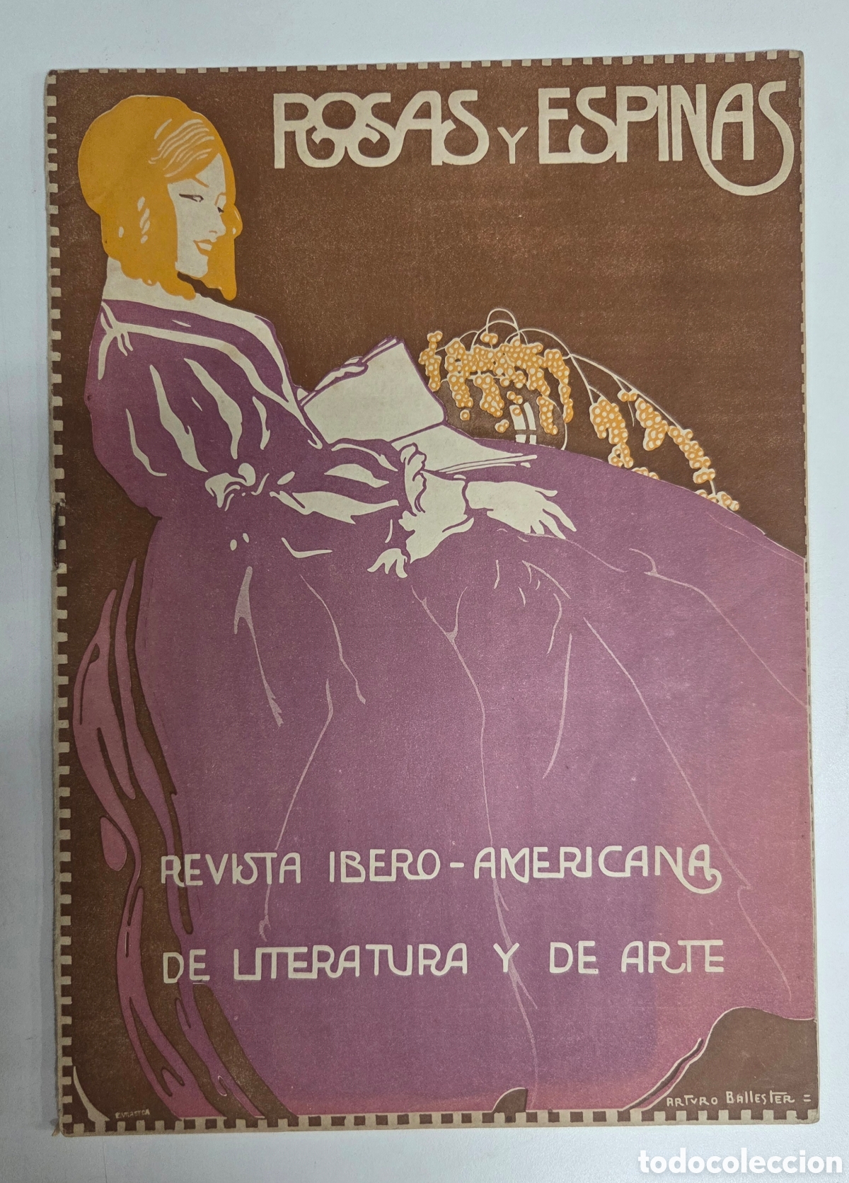 Colecionismo de Revistas e Jornais: Rosas y Espinas. Revista Ibero-Americana de Literatura y de Arte 1918.