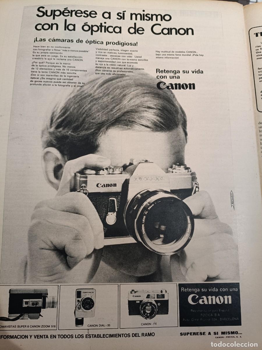 Collection Magazines and Newspapers: PUBLICIDAD. ANUNCIO DE CARA DE FOTOS CANON. EXTRA&Iacute;DO DE REVISTA TRIUNFO 1967