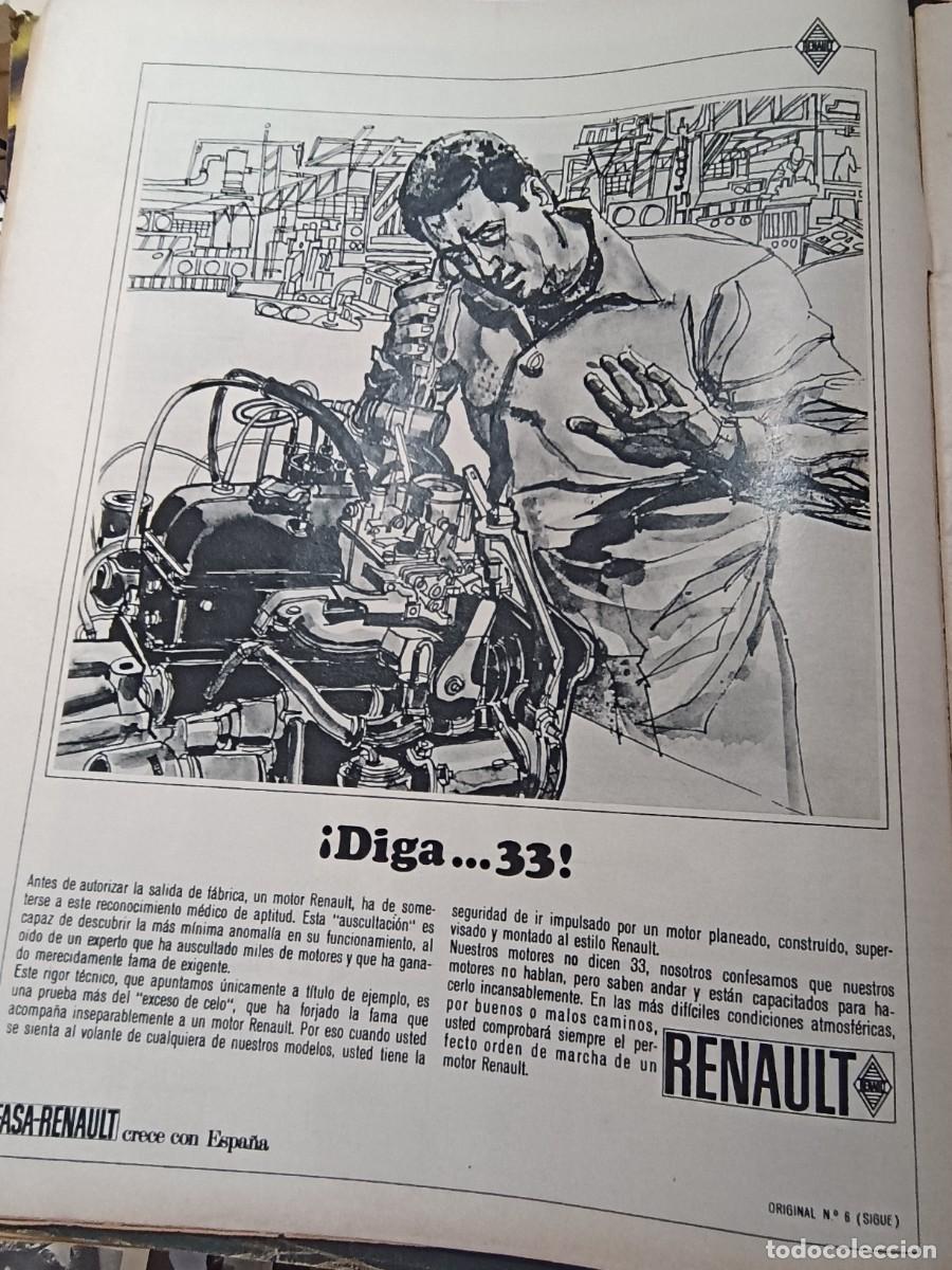 Sammeln von Zeitschriften und Zeitungen: PUBLICIDAD VINTAGE. ANUNCIO DE RENAULT, CONTROL DE LOS MOTORES. 26X34 CM. DE REVISTA 1967