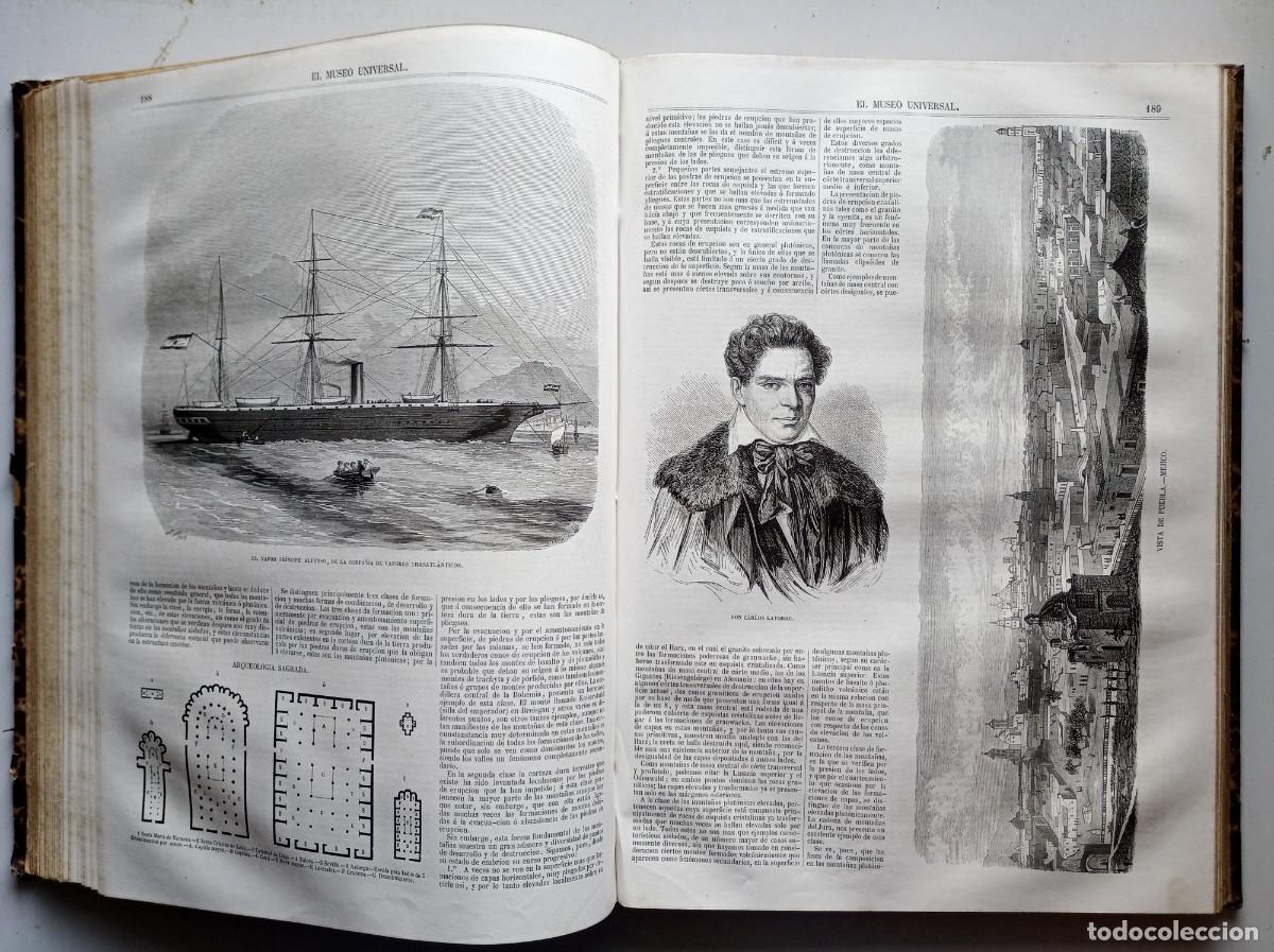Coleccionismo de revistas y peri&oacute;dicos: EL MUSEO UNIVERSAL. MADRID 1863. EDICI&Oacute;N EN GRAN FOLIO. MULTITUD DE GRABADOS EN ACERO