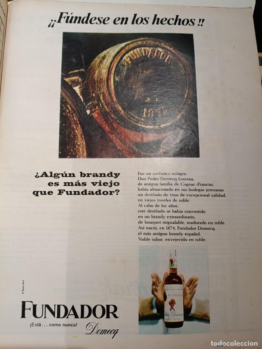 Coleccionismo de revistas y peri&oacute;dicos: PUBLICIDAD VINTAGE. ANUNCIO BRANDY FUNDADOR DE DOMECQ. 26X34 CM. DE REVISTA 1967