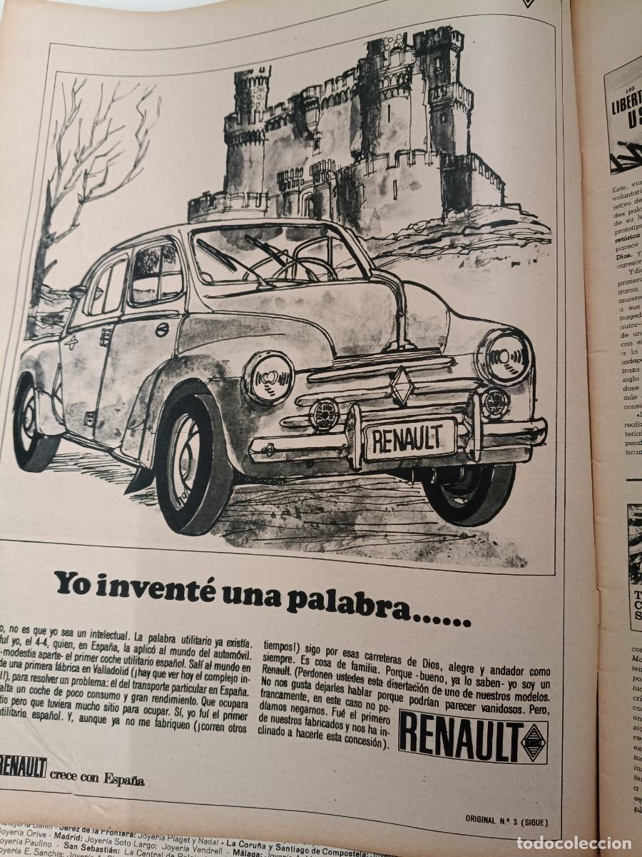 Coleccionismo de revistas y peri&oacute;dicos: PUBLICIDAD. ANUNCIO AUTOM&Oacute;VILES RENAULT, INTENTO DEL UTILITARIO. 26X34 CM. 1967