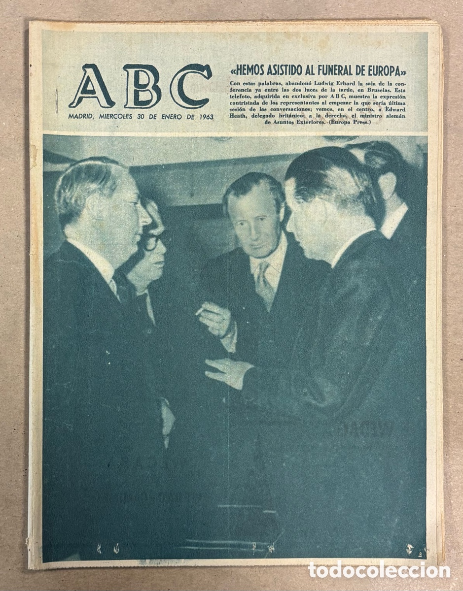 Coleccionismo de revistas y peri&oacute;dicos: ABC (30 ENERO 1963) MUERTE DUQUE DE MAURA, NEGOCIACIONES MERCADO COM&Uacute;N EUROPEO,&hellip;