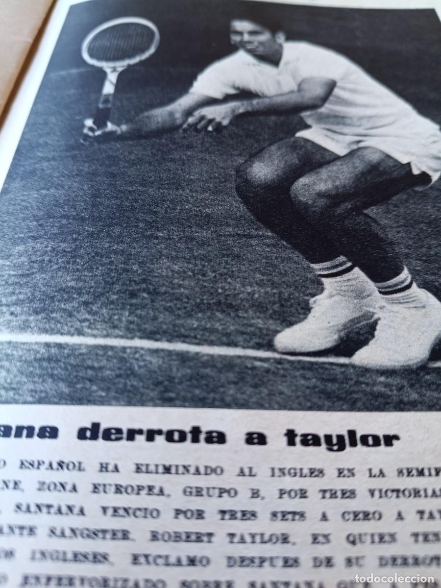 Coleccionismo de revistas y peri&oacute;dicos: MANOLO SANTANA DERROTA A TAYLOR EN LA COPA DAVIS. PEQUE&Ntilde;O ART&Iacute;CULO DE TRIUNFO, 1967