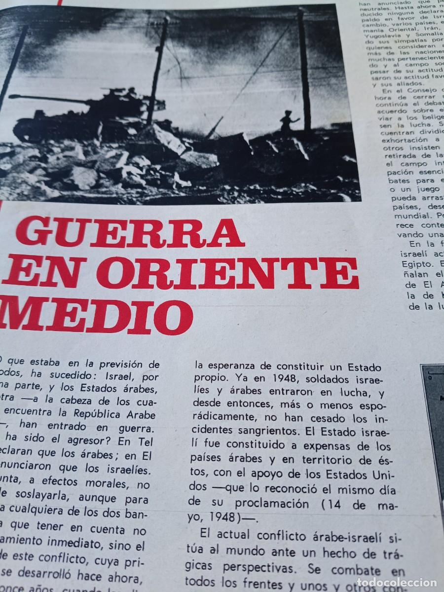 Coleccionismo de revistas y peri&oacute;dicos: COMIENZA LA GUERRA DE LOS 6 D&Iacute;AS ENTRE ISRAEL Y LOS PA&Iacute;SES &Aacute;RABES ART&Iacute;CULO DE TRIUNFO, 1967