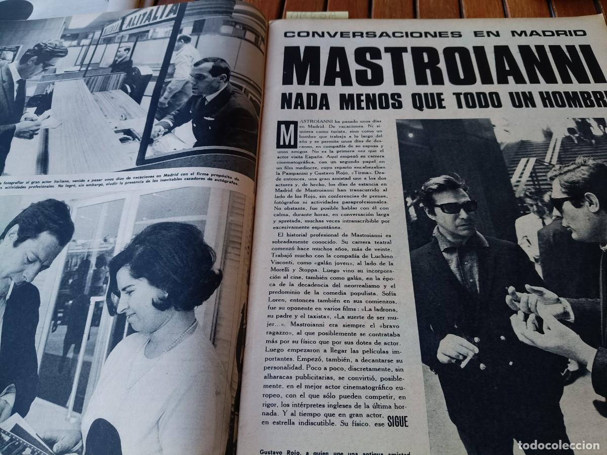 Collectionnisme de Revues et Journaux: MARCELLO MASTROIANNI EN MADRID. REPORTAJE 5 P&Aacute;GINAS DE TRIUNFO, 1967
