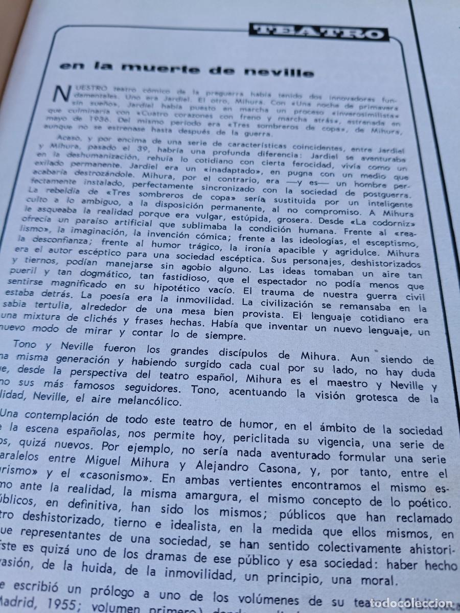 Coleccionismo de revistas y peri&oacute;dicos: SEMBLANZA DE EDGAR NEVILLE POR JOS&Eacute; MONLE&Oacute;N. ARTICULO DE TRIUNFO 1967