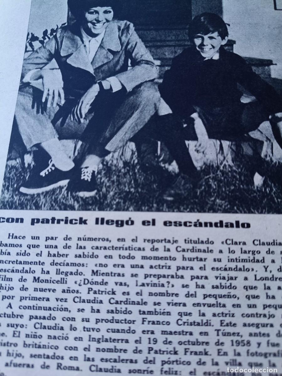 Collection Magazines and Newspapers: SE DESCUBRE QUE CLAUDIA CARDINALE TIENE UN HIJO SECRETO. PEQUE&Ntilde;O ART&Iacute;CULO DE TRIUNFO 1967