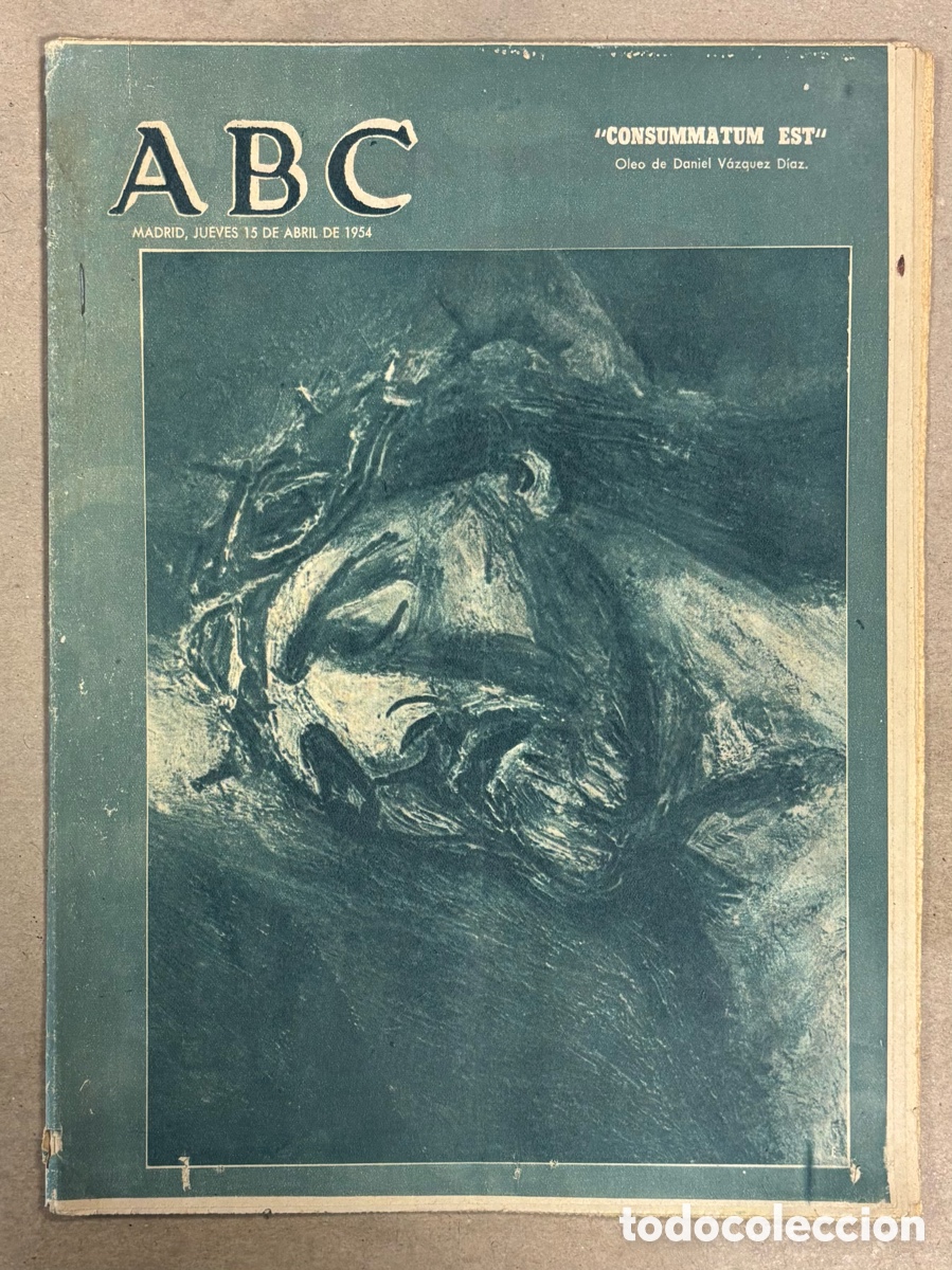 Collectionnisme de Revues et Journaux: ABC (15 ABRIL 1954) LA SEMANA SANTA DE M&Aacute;LAGA, HOMENAJE A ZARRA, LA VIRGEN DE LA ESPERANZA GRANADA