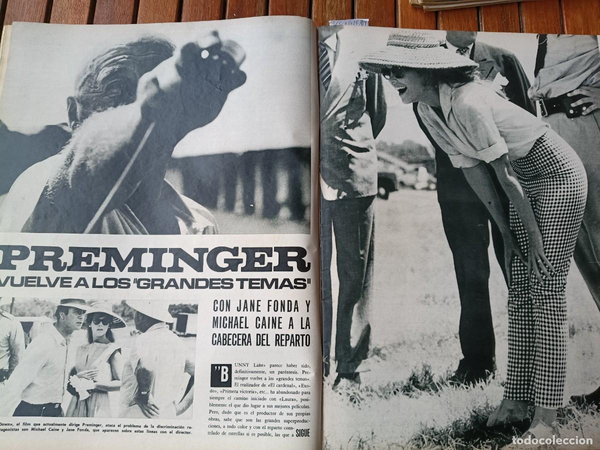 Collectionnisme de Revues et Journaux: OTTO PREMINGER RUEDA NUEVA PEL&Iacute;CULA CON JANE FONDA Y MICHAEL CAINE. 4 P&Aacute;GINAS DE TRIUNFO 1967