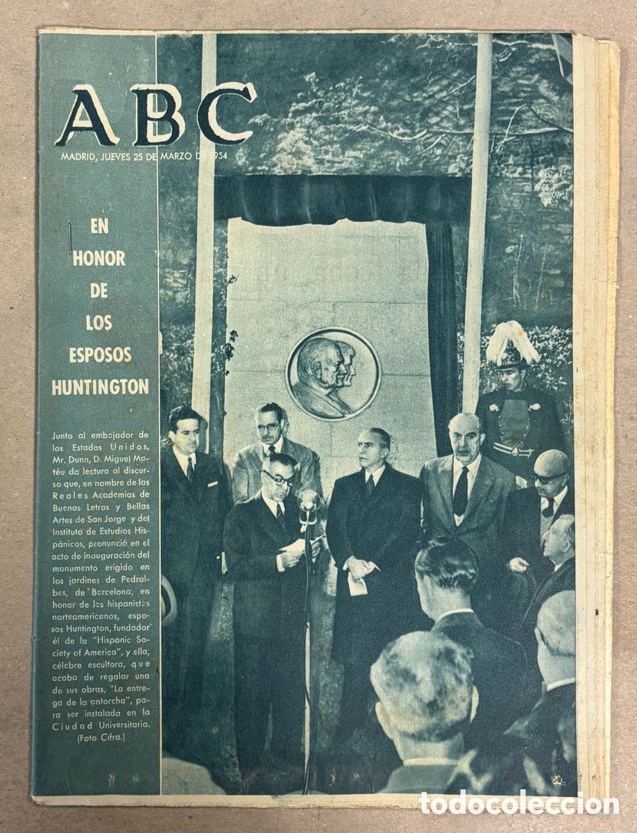 Coleccionismo de revistas y peri&oacute;dicos: ABC (25 MARZO 1954) APROBADO PROYECTO CONSTRUCCI&Oacute;N EN ROTA BASE NAVAL NORTEAMERICANA