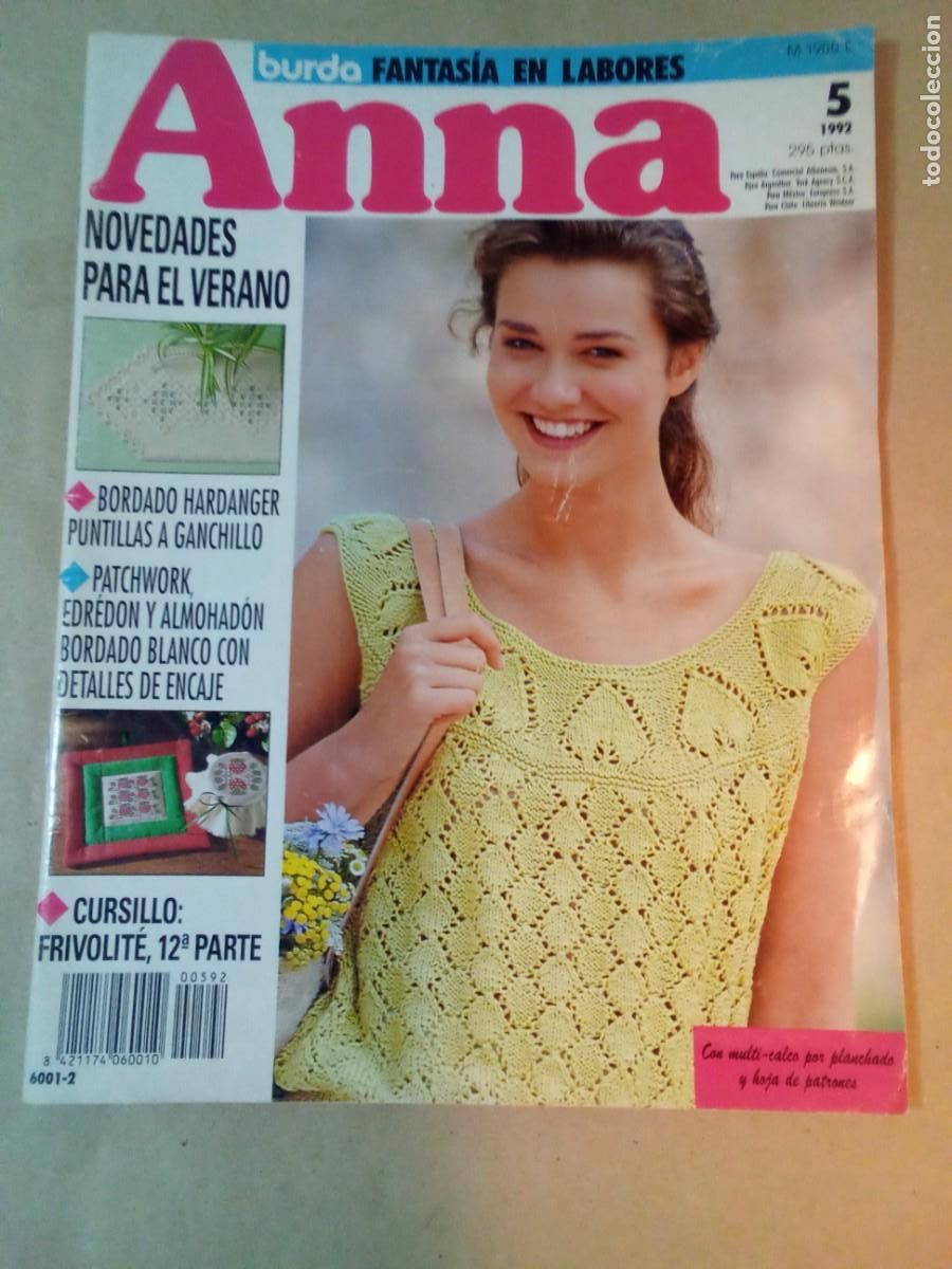 Coleccionismo de revistas y peri&oacute;dicos: REVISTA ANNA DE BURDA FANTAS&Iacute;A EN LABORES NUM. 5 DE 1992