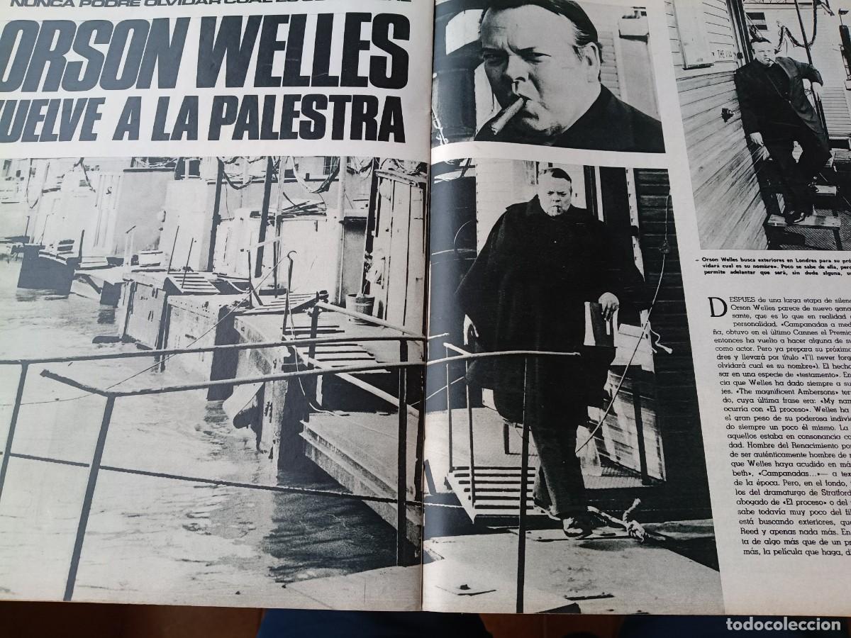 Coleccionismo de revistas y peri&oacute;dicos: ORSON WELLES RODARA LA PEL&Iacute;CULA NUNCA PODRE OLVIDAR CUAL ES SU NOMBRE. ART&Iacute;CULO DE TRIUNFO 1967